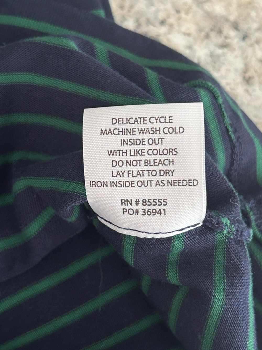 Pistola Olivia Twisted Sleeve Marina Striped Navy Green Muscle Tee Shirt Size M - Picture 8 of 10